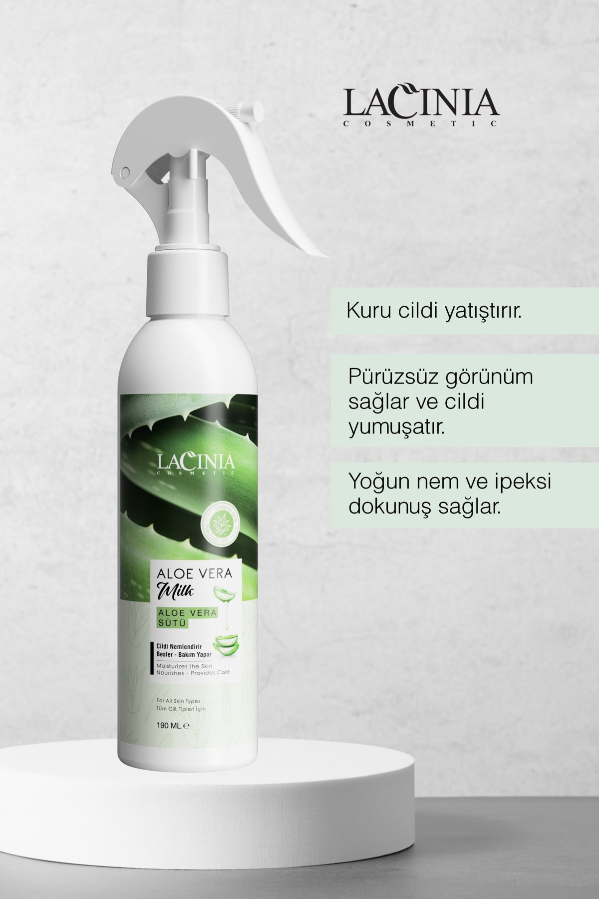 Aloe Vera Sütü Cilt Bakım Spreyi 190 ml