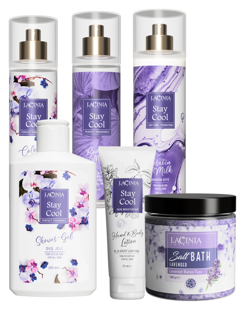 Stay Cool Hair & Body Care Set: the 6 products in the set together